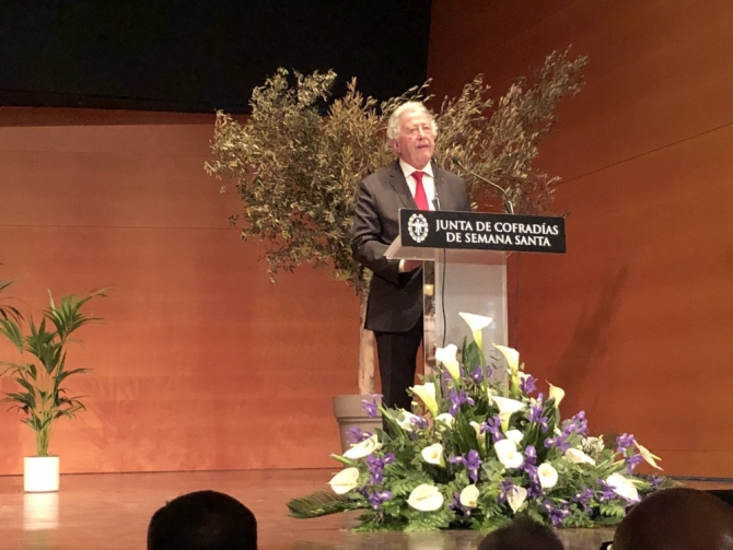 Antonio Pelayo abre la Semana Santa con un Pregón que llama a la revisión personal a la luz del mensaje de Cristo