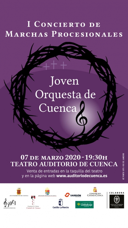 La JdC colabora con el I Concierto de Marchas Procesionales de la Joven Orquesta de Cuenca
