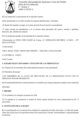 La Exaltación convoca un concurso para diseñar un logotipo por el 75 aniversario de su paso